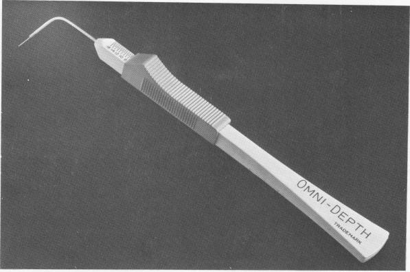 1 Special periodontal pocket probe measures endosseous implant socket