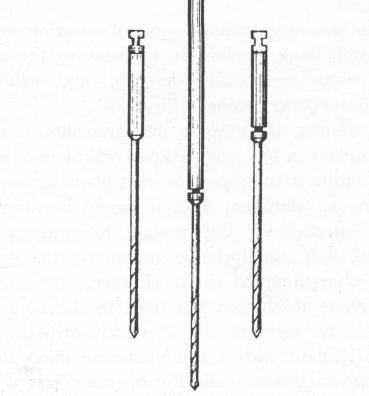 2 Twist drills for endosseous pin implants in dense bone
