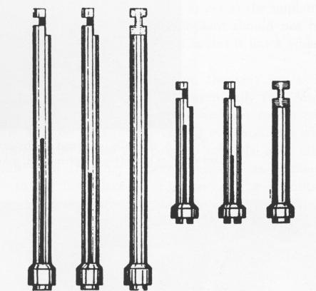 3 Chucks for endosseous pin implant insertion