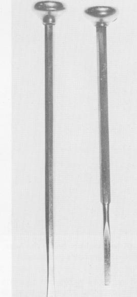 2 Groove chisel used to tap endosseous blade implant into bone