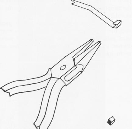 3 Soft gold strip bent to form an implant coping