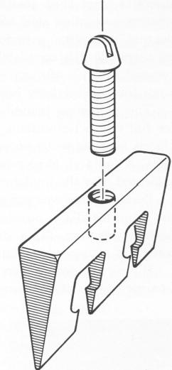 1 Modified screw post over blade implant body in mandible